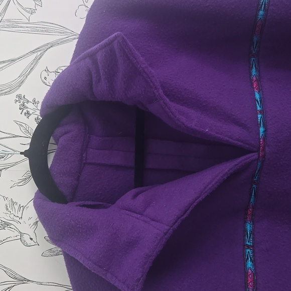 VINTAGE PURPLE HANDMADE FLEECE PULLOVER - Picture 6 of 9